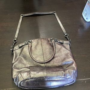 Purple, sparkly coach purse